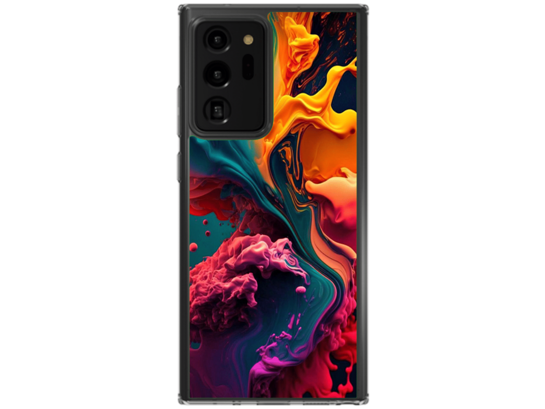 Husa Silicon HQCover compatibila cu Samsung Galaxy Note 20 Ultra 5G, model Explozie de culori v1, rezistenta la socuri si zgarieturi, SP1M00029