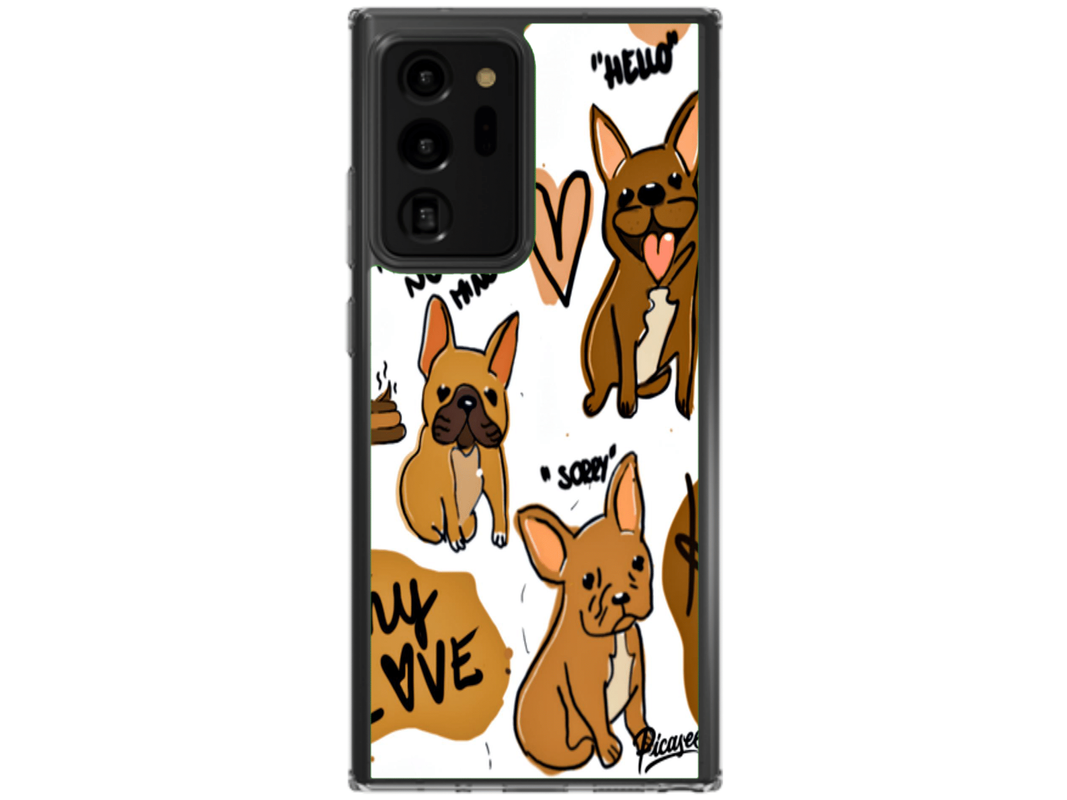 Husa Silicon HQCover compatibila cu Samsung Galaxy Note 20 Ultra 5G, model Dogs, rezistenta la socuri si zgarieturi, SP1M00042