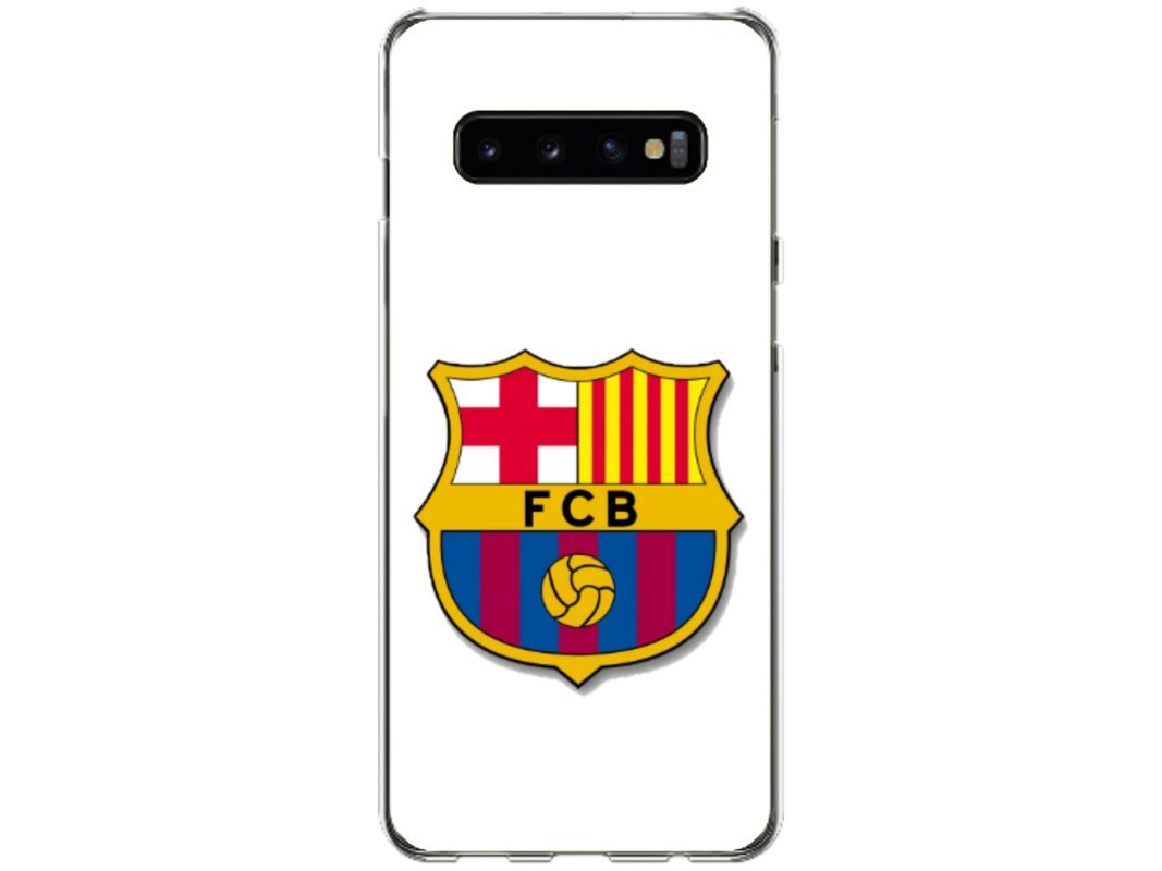 Husa Silicon HQCover compatibila cu Samsung Galaxy S10 Plus, model Fotbal FCB, rezistenta la socuri si zgarieturi, SP1M00001