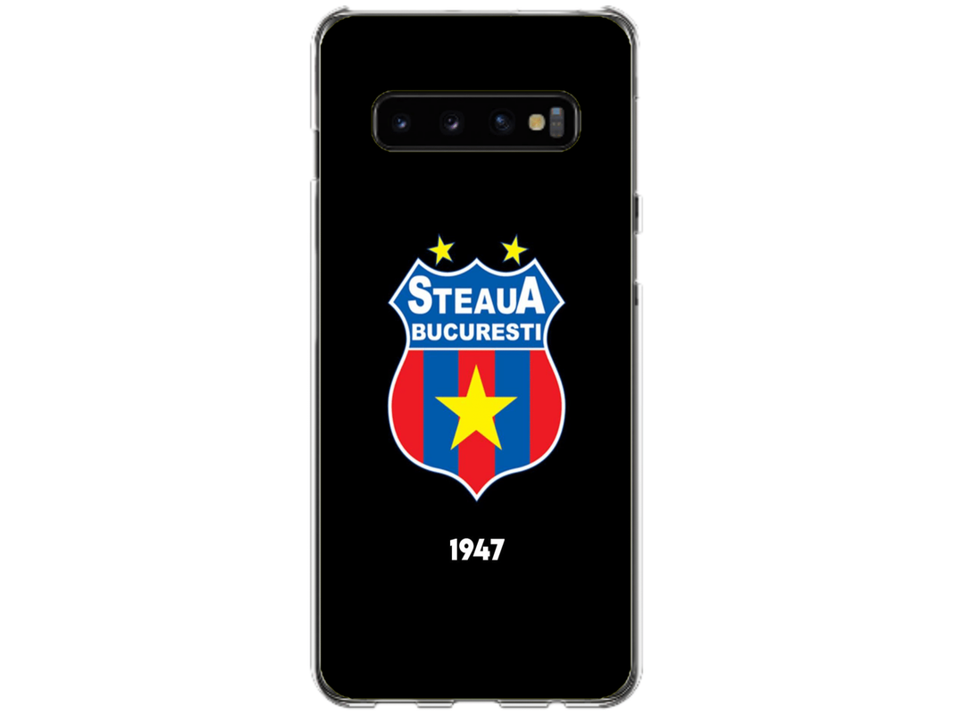 Husa Silicon HQCover compatibila cu Samsung Galaxy S10, model Steaua Bucuresti, rezistenta la socuri si zgarieturi, SP1M00004