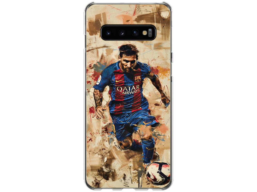 Husa Silicon HQCover compatibila cu Samsung Galaxy S10, model Messi v1, rezistenta la socuri si zgarieturi, SP1M00006