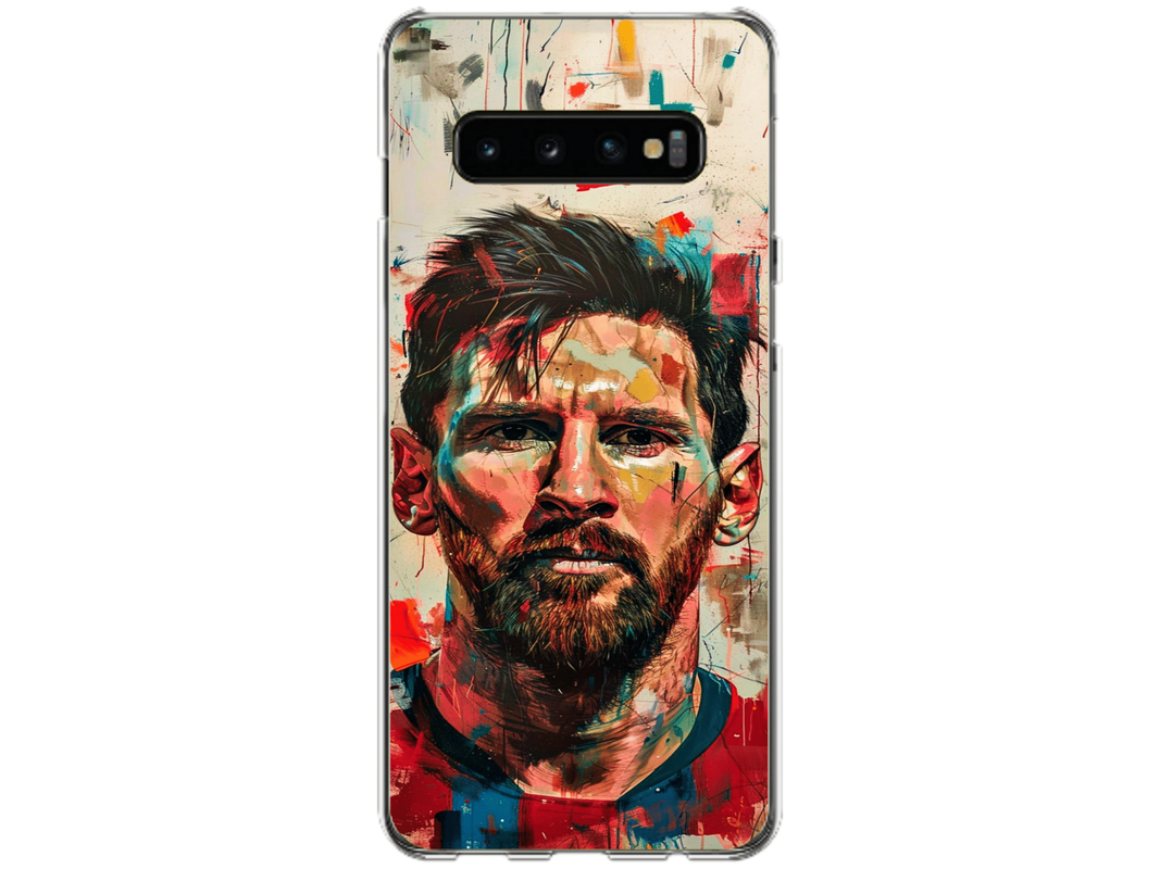 Husa Silicon HQCover compatibila cu Samsung Galaxy S10, model Messi v2, rezistenta la socuri si zgarieturi, SP1M00007