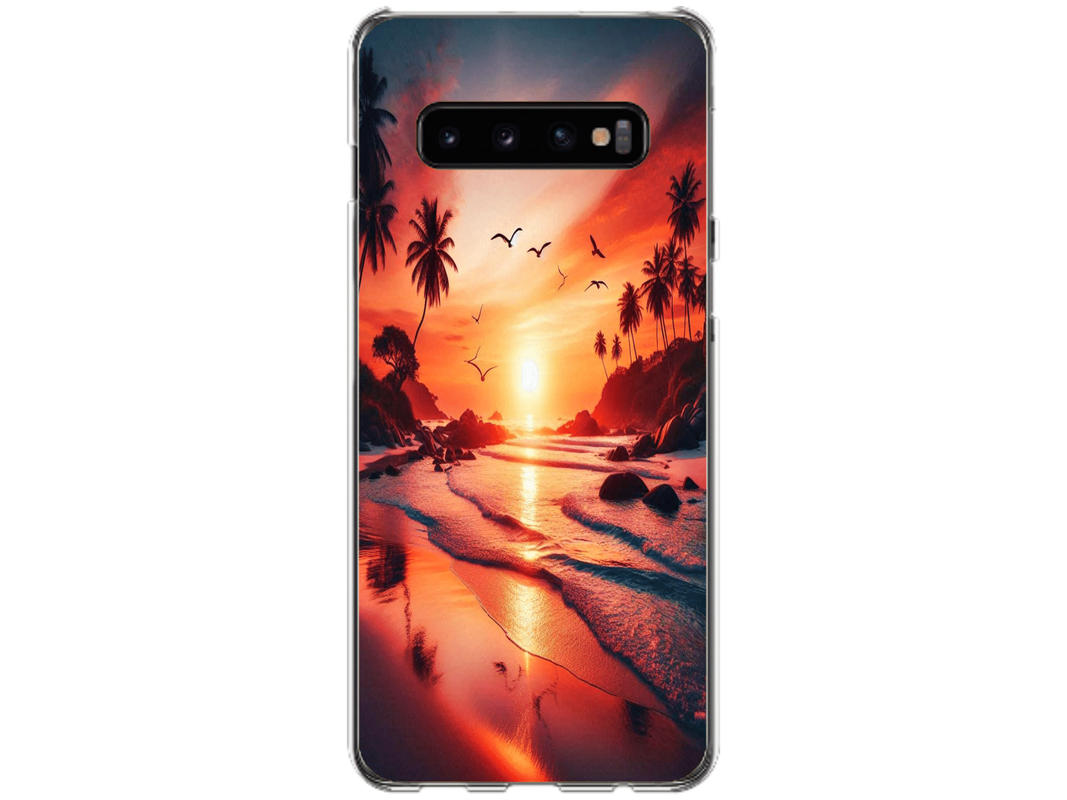 Husa Silicon HQCover compatibila cu Samsung Galaxy S10, model Apus, rezistenta la socuri si zgarieturi, SP1M00008