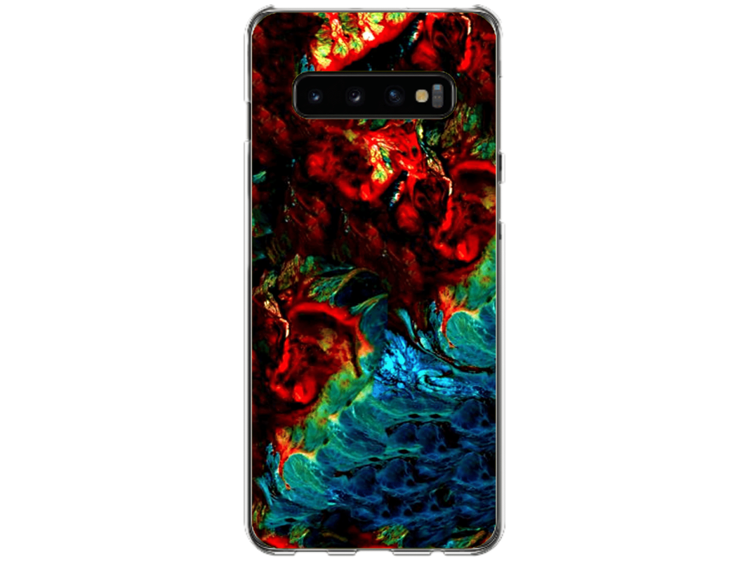 Husa Silicon HQCover compatibila cu Samsung Galaxy S10 Plus, model Explozie de culori v2, rezistenta la socuri si zgarieturi, SP1M00043