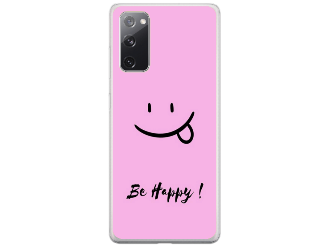 Husa Silicon HQCover compatibila cu Samsung Galaxy S20 FE, model Be Happy, rezistenta la socuri si zgarieturi, SP1M00033