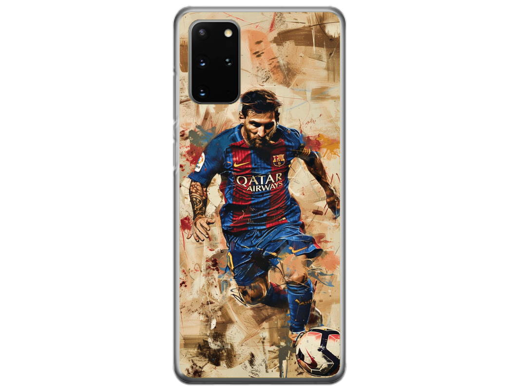 Husa Silicon HQCover compatibila cu Samsung Galaxy S20 Plus, model Messi v1, rezistenta la socuri si zgarieturi, SP1M00006