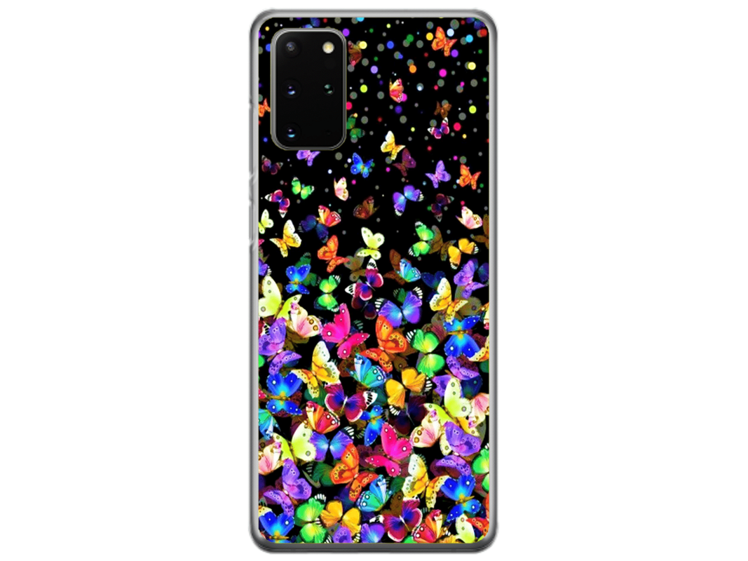 Husa Silicon HQCover compatibila cu Samsung Galaxy S20 Plus, model Fluturi, rezistenta la socuri si zgarieturi, SP1M00023