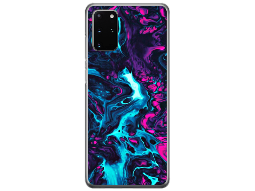 Husa Silicon HQCover compatibila cu Samsung Galaxy S20 Plus, model Explozie de culori v3, rezistenta la socuri si zgarieturi, SP1M00044