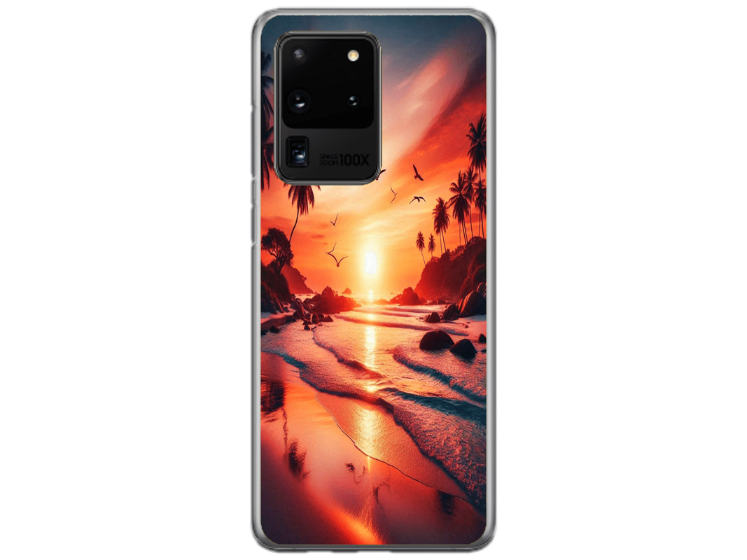 Husa Silicon HQCover compatibila cu Samsung Galaxy S20 Ultra, model Apus, rezistenta la socuri si zgarieturi, SP1M00008