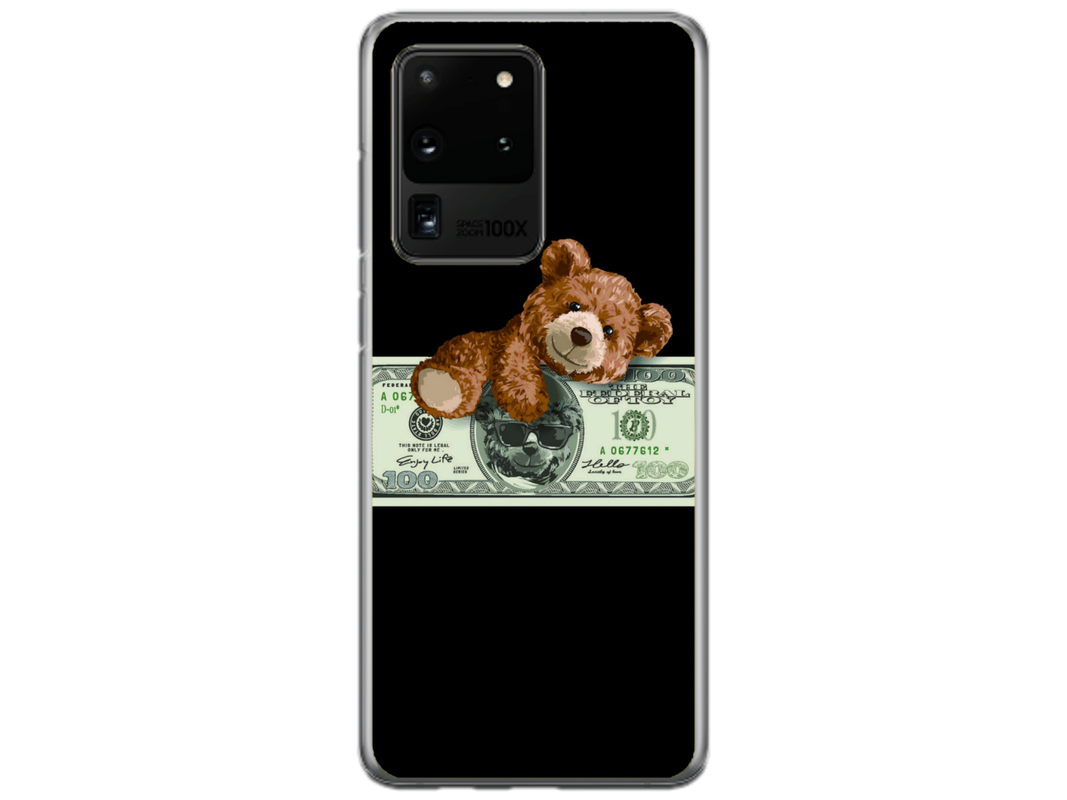 Husa Silicon HQCover compatibila cu Samsung Galaxy S20 Ultra, model Urs Cool v2, rezistenta la socuri si zgarieturi, SP1M00034