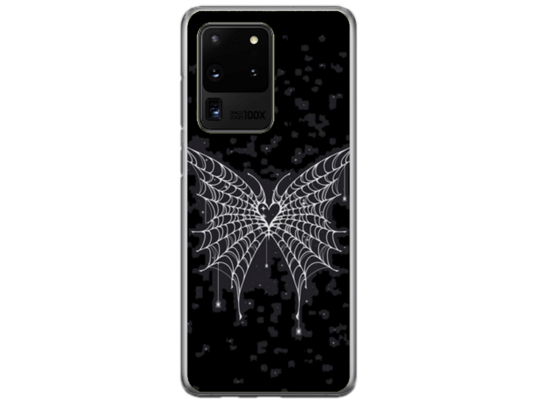 Husa Silicon HQCover compatibila cu Samsung Galaxy S20 Ultra, model Butterfly, rezistenta la socuri si zgarieturi, SP1M00038