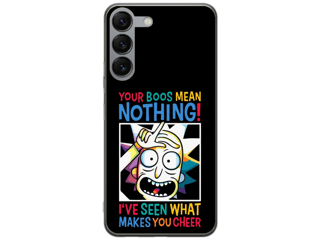 Husa Silicon HQCover compatibila cu Samsung Galaxy S23 Plus, model Rick and Morty, rezistenta la socuri si zgarieturi, SP1M00048