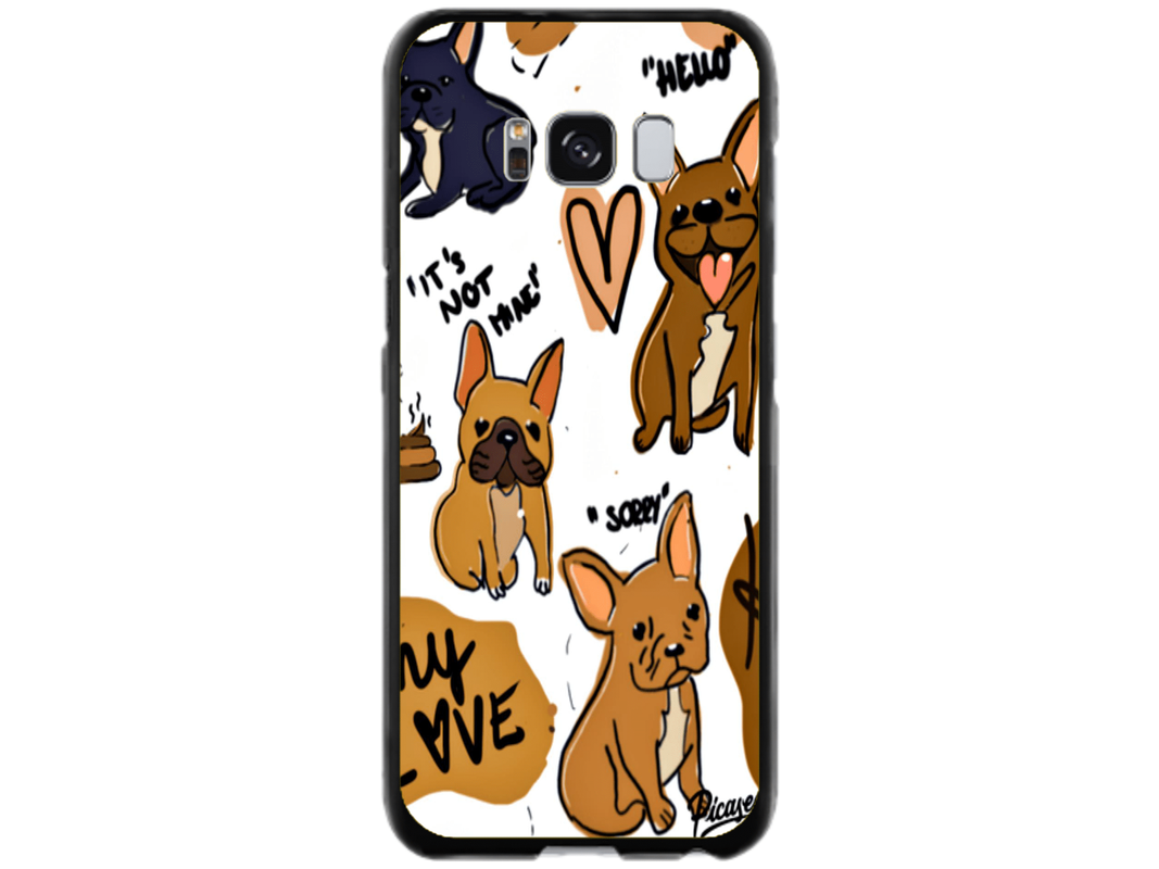 Husa Silicon HQCover compatibila cu Samsung Galaxy S8, model Dogs, rezistenta la socuri si zgarieturi, SP1M00042