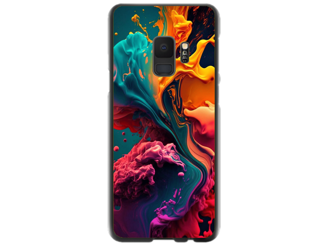 Husa Silicon HQCover compatibila cu Samsung Galaxy S9, model Explozie de culori v1, rezistenta la socuri si zgarieturi, SP1M00029