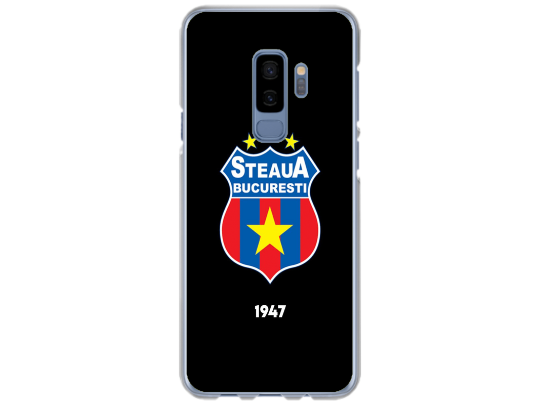 Husa Silicon HQCover compatibila cu Samsung Galaxy S9 Plus, model Steaua Bucuresti, rezistenta la socuri si zgarieturi, SP1M00004
