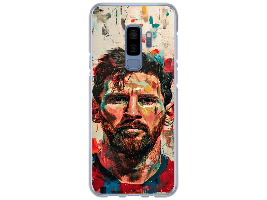 Husa Silicon HQCover compatibila cu Samsung Galaxy S9 Plus, model Messi v2, rezistenta la socuri si zgarieturi, SP1M00007
