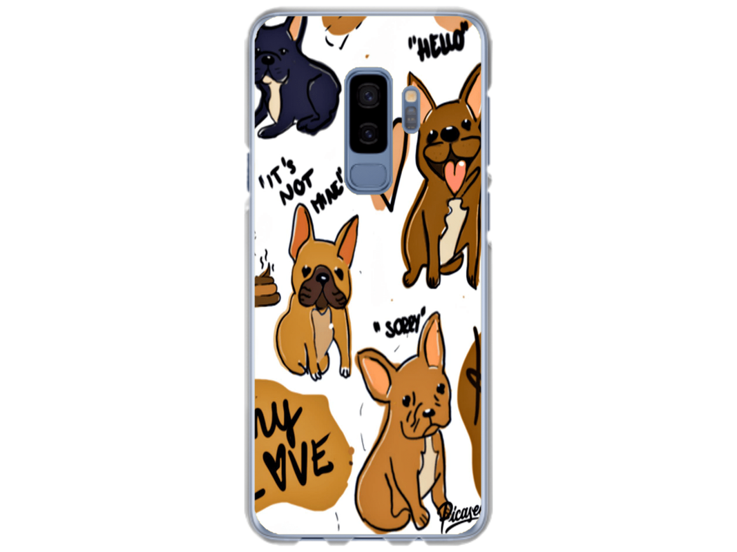Husa Silicon HQCover compatibila cu Samsung Galaxy S9 Plus, model Dogs, rezistenta la socuri si zgarieturi, SP1M00042