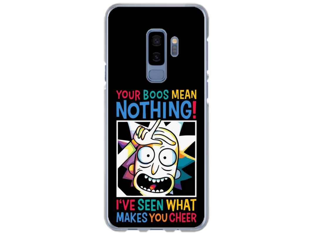 Husa Silicon HQCover compatibila cu Samsung Galaxy S9 Plus, model Rick and Morty, rezistenta la socuri si zgarieturi, SP1M00048