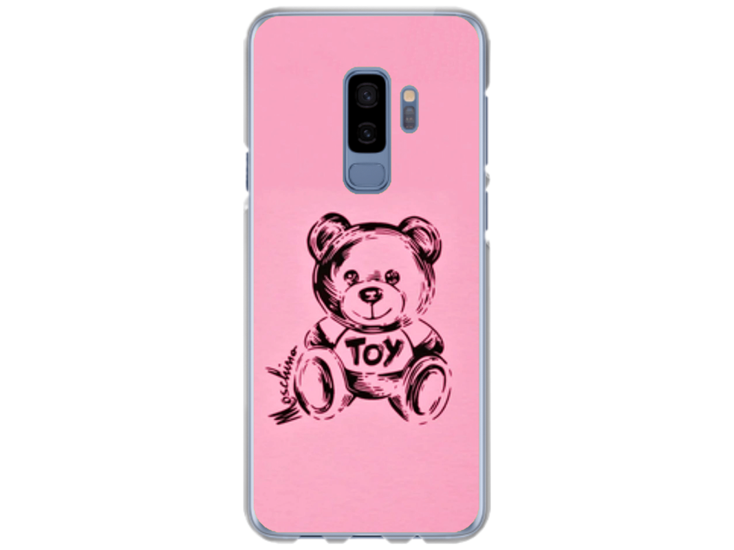 Husa Silicon HQCover compatibila cu Samsung Galaxy S9 Plus, model Urs Roz, rezistenta la socuri si zgarieturi, SP1M00049