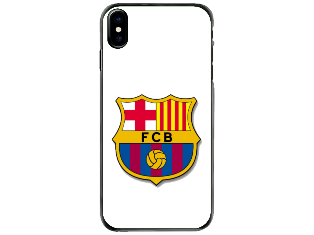 Husa Silicon HQCover compatibila cu Apple iPhone XS, model Fotbal FCB, rezistenta la socuri si zgarieturi, SP1M00001