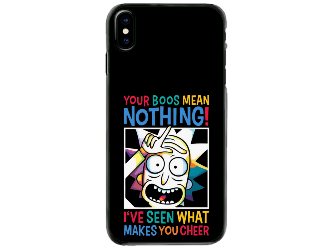 Husa Silicon HQCover compatibila cu Apple iPhone XS, model Rick and Morty, rezistenta la socuri si zgarieturi, SP1M00048