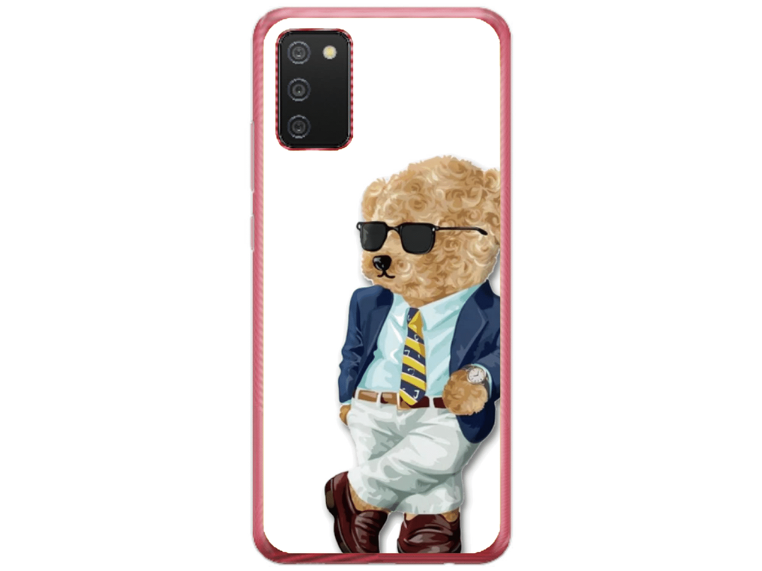 Husa Silicon HQCover compatibila cu Samsung Galaxy A02s, model Urs Cool, rezistenta la socuri si zgarieturi, SP1M00012