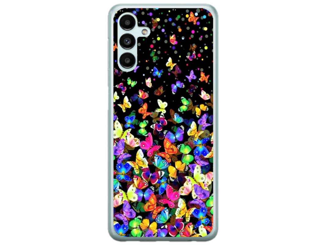 Husa Silicon HQCover compatibila cu Samsung Galaxy A34 5G, model Fluturi, rezistenta la socuri si zgarieturi, SP1M00023