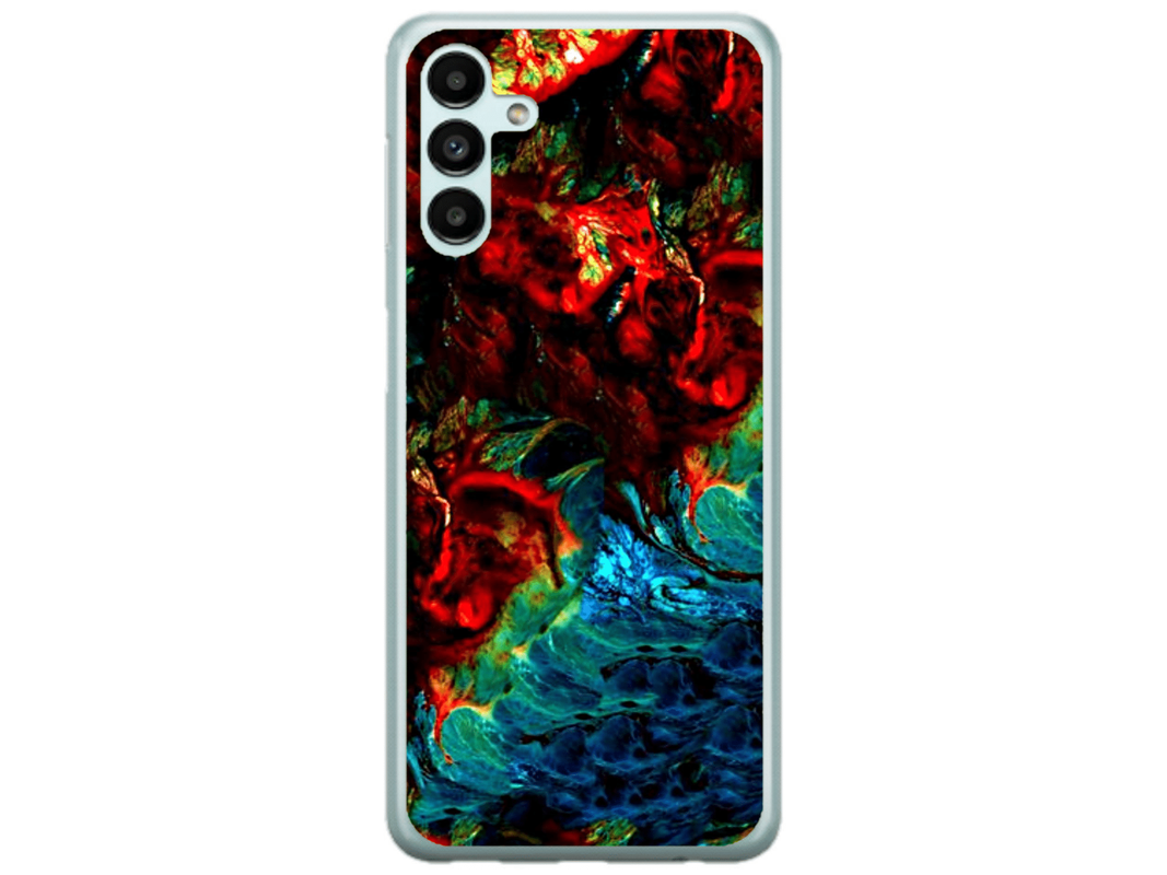 Husa Silicon HQCover compatibila cu Samsung Galaxy A55 4G, model Explozie de culori v2, rezistenta la socuri si zgarieturi, SP1M00043