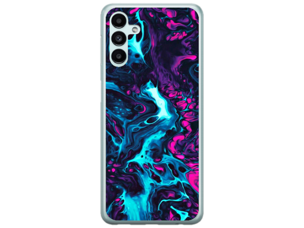 Husa Silicon HQCover compatibila cu Samsung Galaxy A55 5G, model Explozie de culori v3, rezistenta la socuri si zgarieturi, SP1M00044