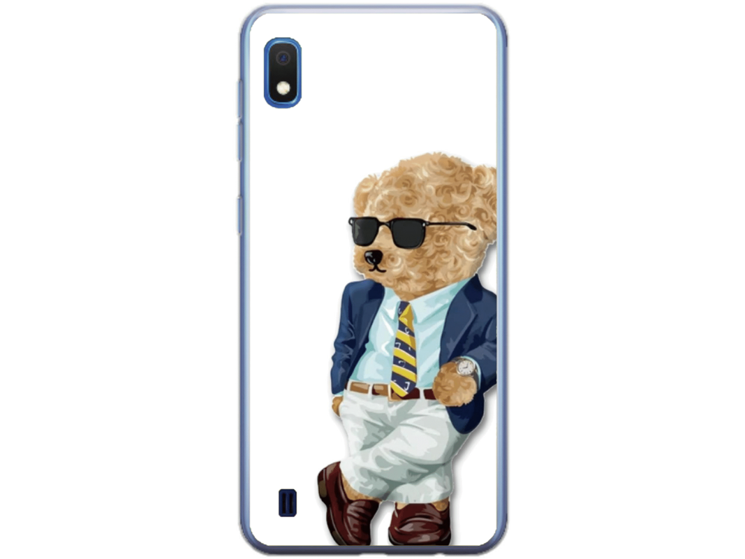 Husa Silicon HQCover compatibila cu Samsung Galaxy A10, model Urs Cool, rezistenta la socuri si zgarieturi, SP1M00012