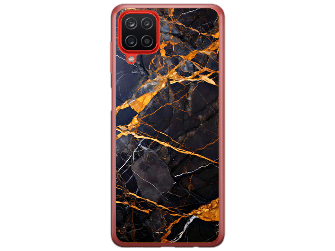 Husa Silicon HQCover compatibila cu Samsung Galaxy A12, model Marble v1, rezistenta la socuri si zgarieturi, SP1M00035