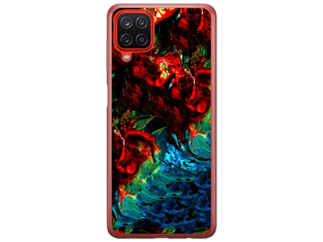 Husa Silicon HQCover compatibila cu Samsung Galaxy A42 5G, model Explozie de culori v2, rezistenta la socuri si zgarieturi, SP1M00043