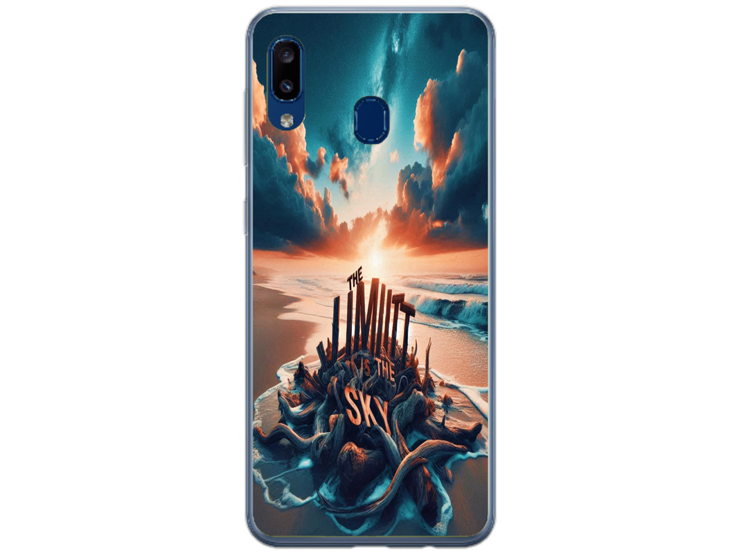 Husa Silicon HQCover compatibila cu Samsung Galaxy A20e, model Plaja, rezistenta la socuri si zgarieturi, SP1M00009
