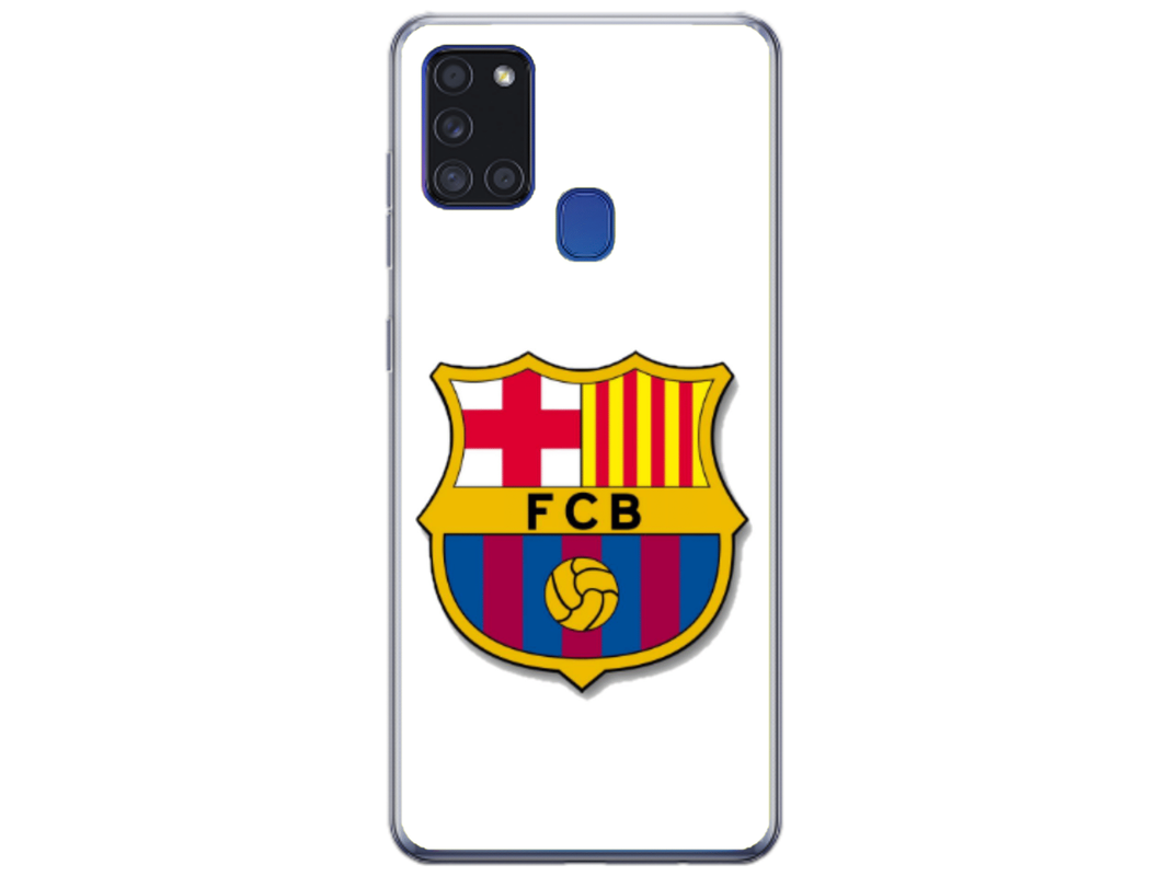 Husa Silicon HQCover compatibila cu Samsung Galaxy A21s, model Fotbal FCB, rezistenta la socuri si zgarieturi, SP1M00001