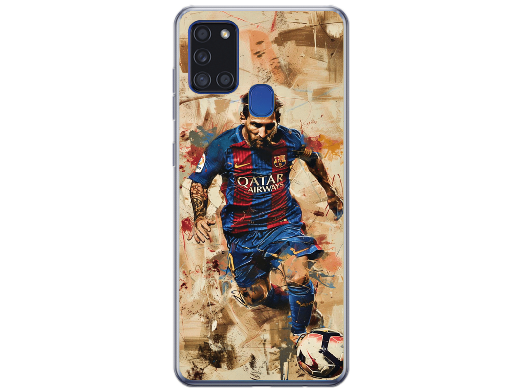 Husa Silicon HQCover compatibila cu Samsung Galaxy A21s, model Messi v1, rezistenta la socuri si zgarieturi, SP1M00006