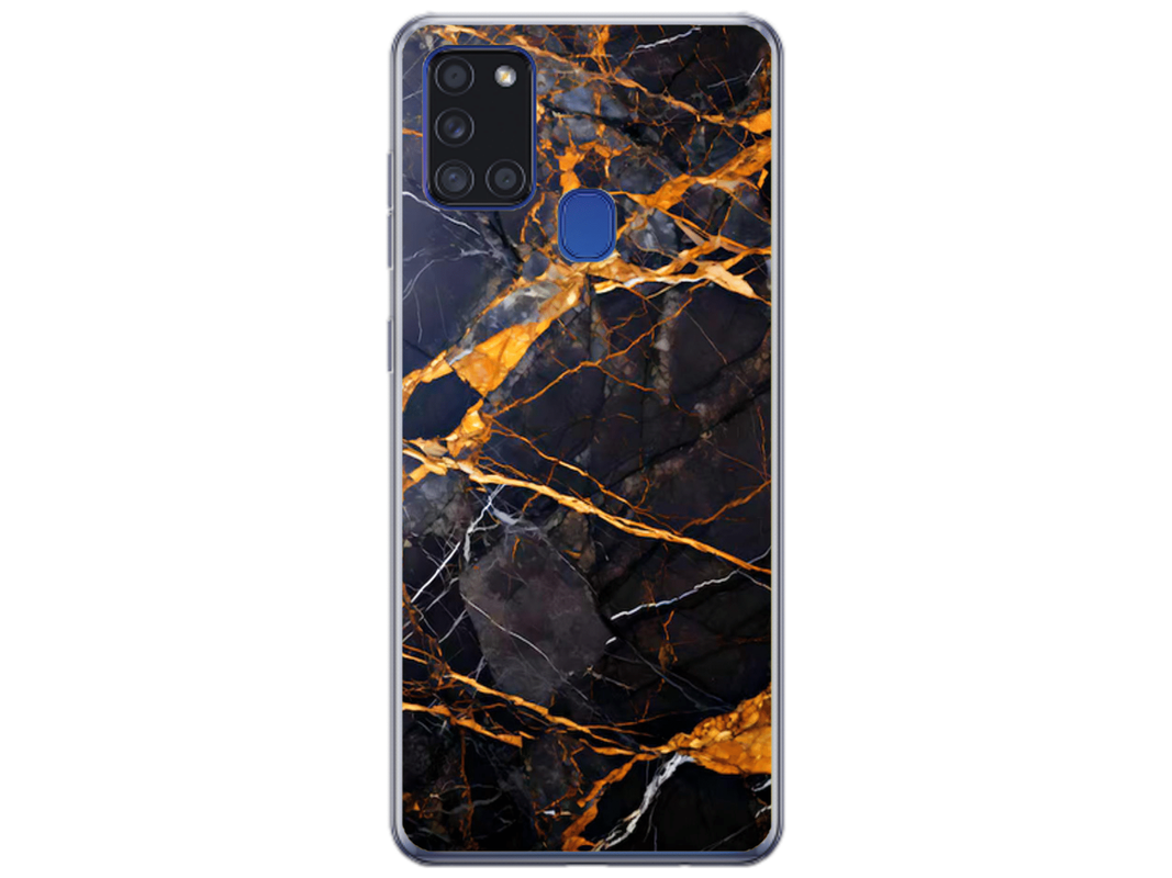 Husa Silicon HQCover compatibila cu Samsung Galaxy A21s, model Marble v1, rezistenta la socuri si zgarieturi, SP1M00035