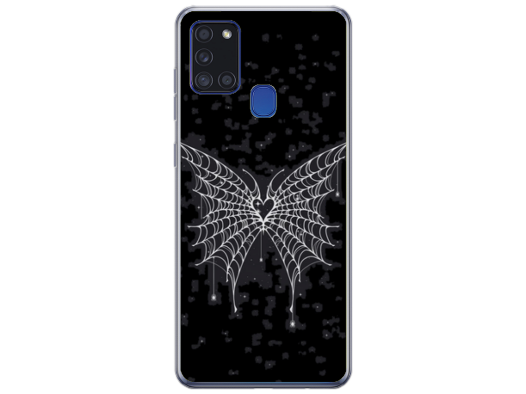 Husa Silicon HQCover compatibila cu Samsung Galaxy A21s, model Butterfly, rezistenta la socuri si zgarieturi, SP1M00038