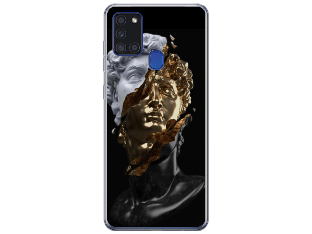 Husa Silicon HQCover compatibila cu Samsung Galaxy A21s, model Statuie, rezistenta la socuri si zgarieturi, SP1M00046