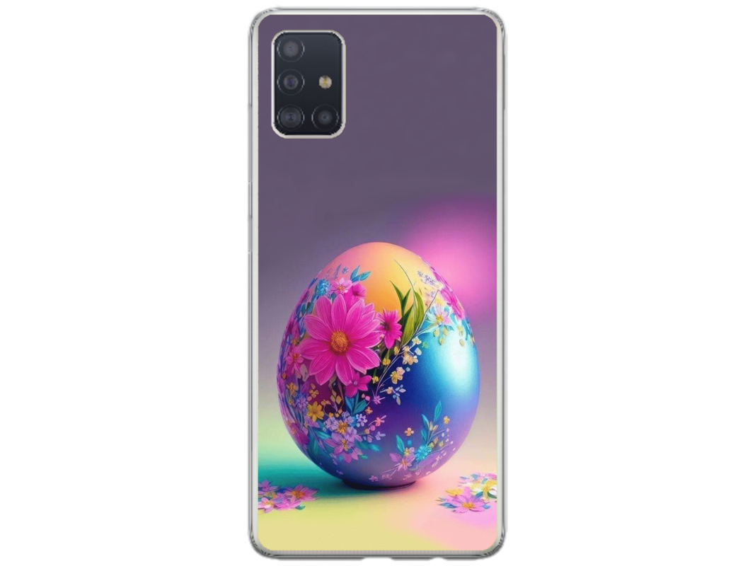 Husa Silicon HQCover compatibila cu Samsung Galaxy A71, model Easter Egg, rezistenta la socuri si zgarieturi, SP1M00002