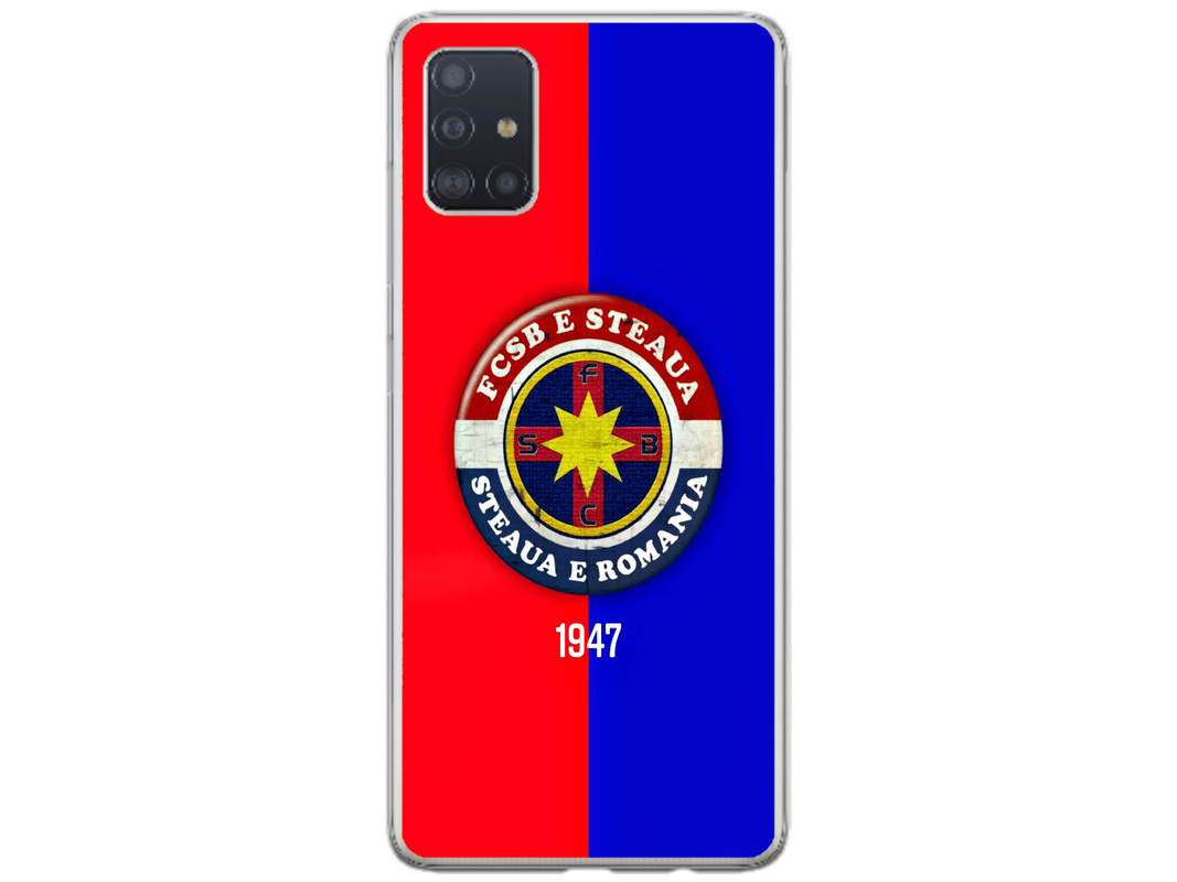 Husa Silicon HQCover compatibila cu Samsung Galaxy A71, model FCSB Steaua, rezistenta la socuri si zgarieturi, SP1M00003