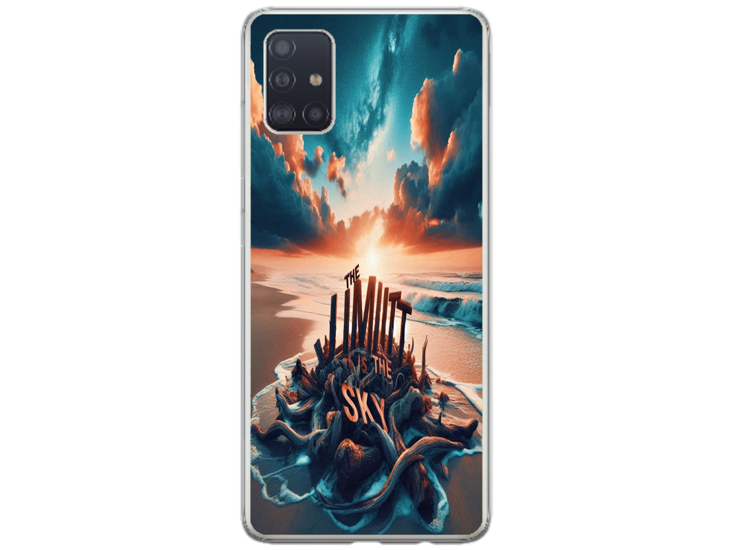 Husa Silicon HQCover compatibila cu Samsung Galaxy A71, model Plaja, rezistenta la socuri si zgarieturi, SP1M00009