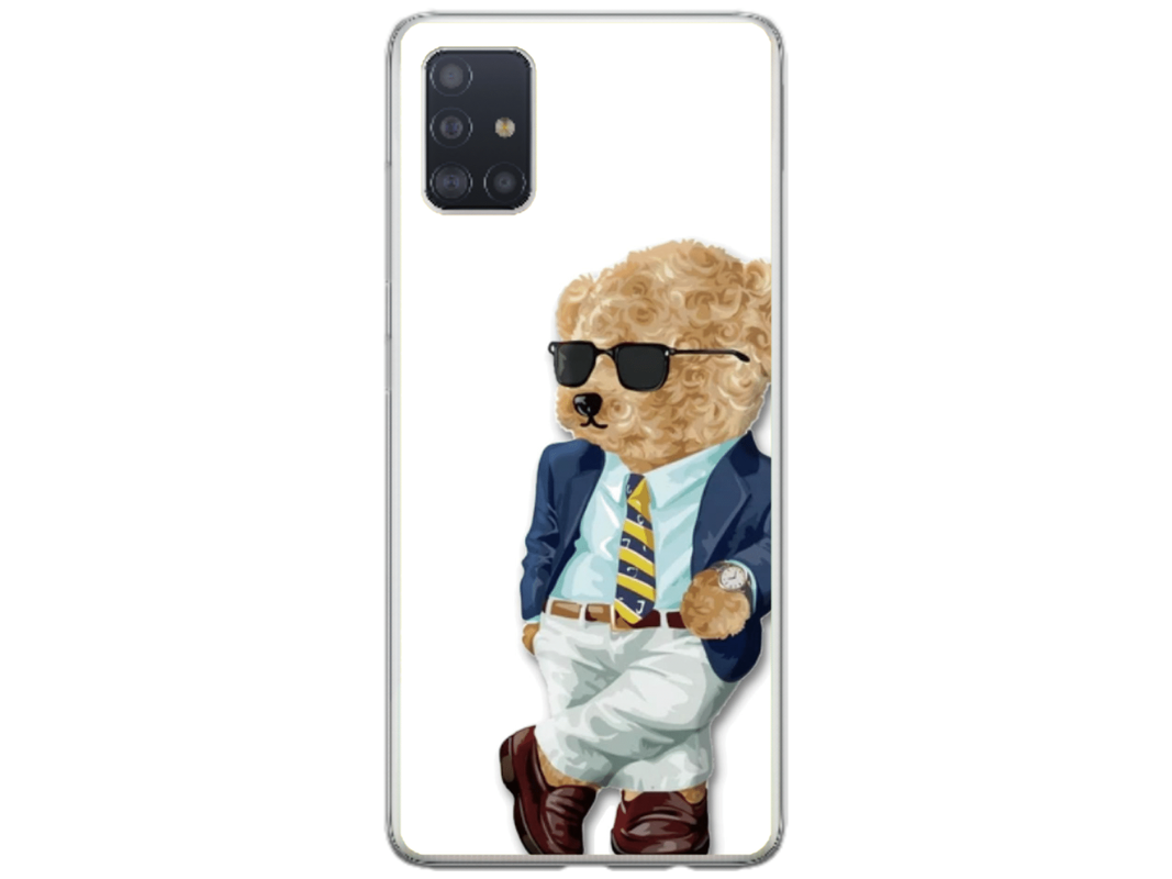 Husa Silicon HQCover compatibila cu Samsung Galaxy A71, model Urs Cool, rezistenta la socuri si zgarieturi, SP1M00012