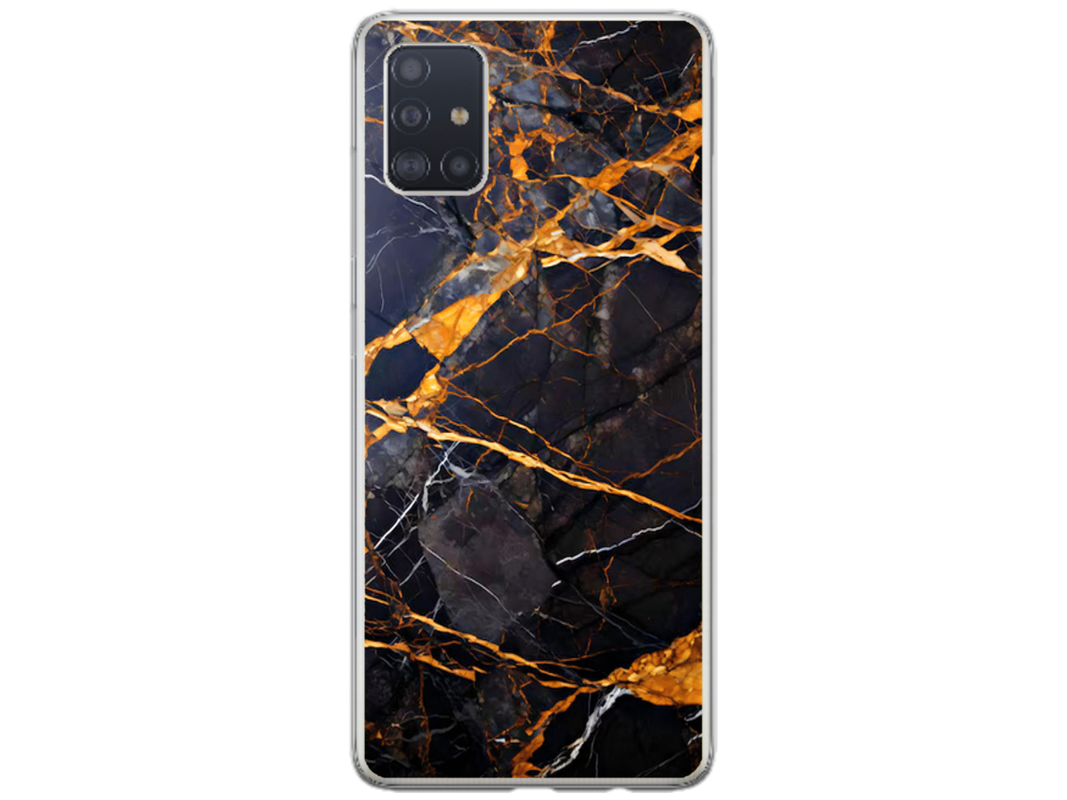 Husa Silicon HQCover compatibila cu Samsung Galaxy A51, model Marble v1, rezistenta la socuri si zgarieturi, SP1M00035