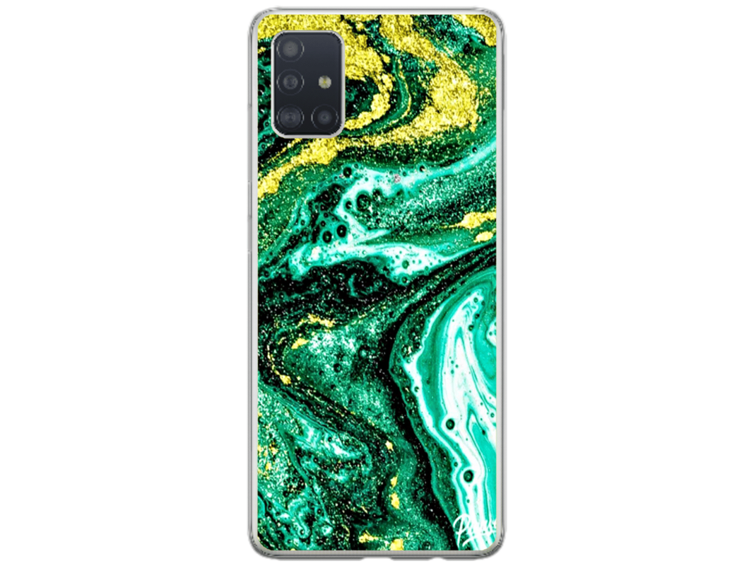 Husa Silicon HQCover compatibila cu Samsung Galaxy A51, model Explozie de culori v4, rezistenta la socuri si zgarieturi, SP1M00045