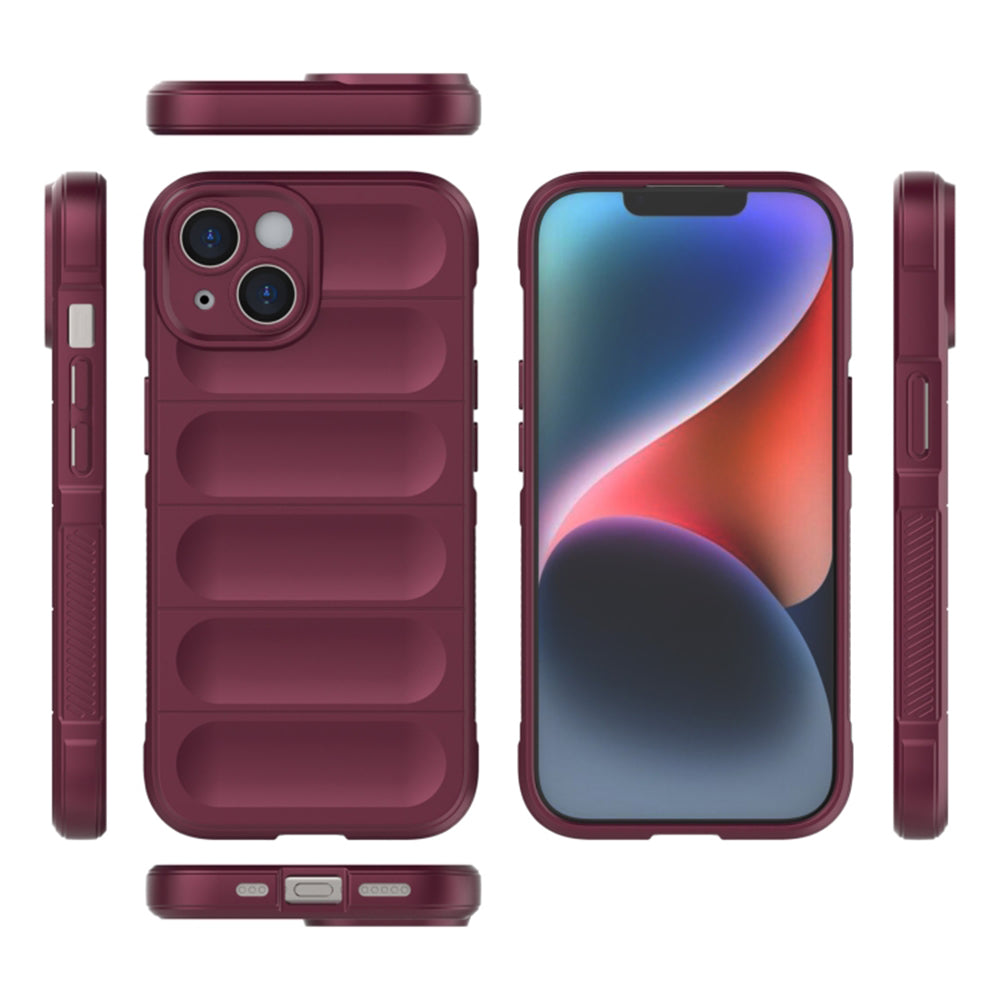 Husa de protectie Techsuit Magic Shield compatibila cu Apple iPhone 15 Plus, acoperire spate, albastru inchis