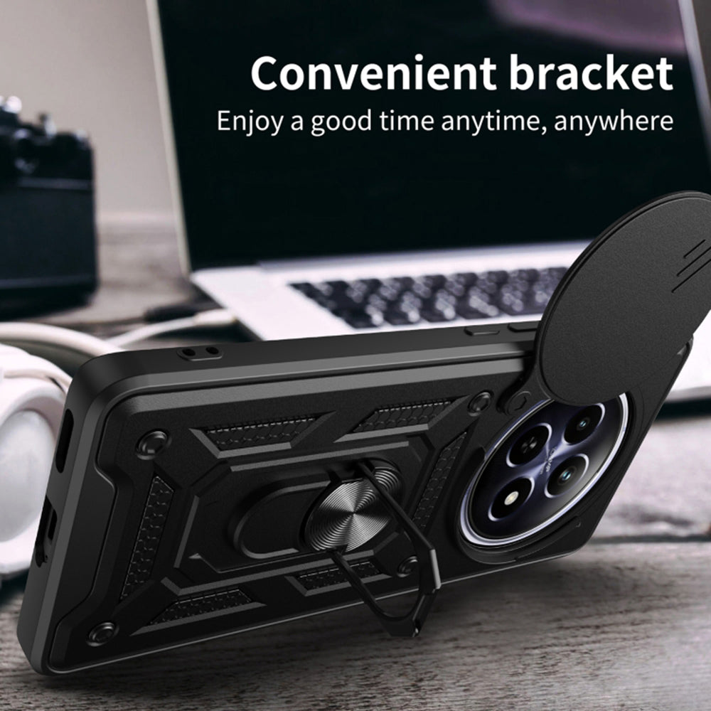 Husa de protectie Techsuit CamShield Series compatibila cu Honor Magic6 Pro, acoperire spate, negru
