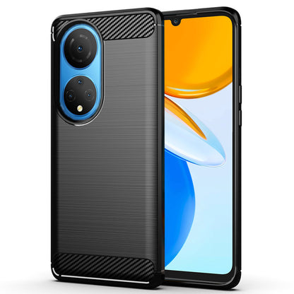 Husa de protectie Techsuit Carbon Siliconecompatibila cu Honor X7, acoperire spate, negru
