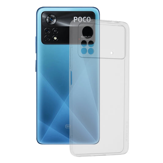 Husa de protectie Techsuit Clear Silicone compatibila cu Xiaomi Poco X4 Pro 5G, acoperire spate, transparent
