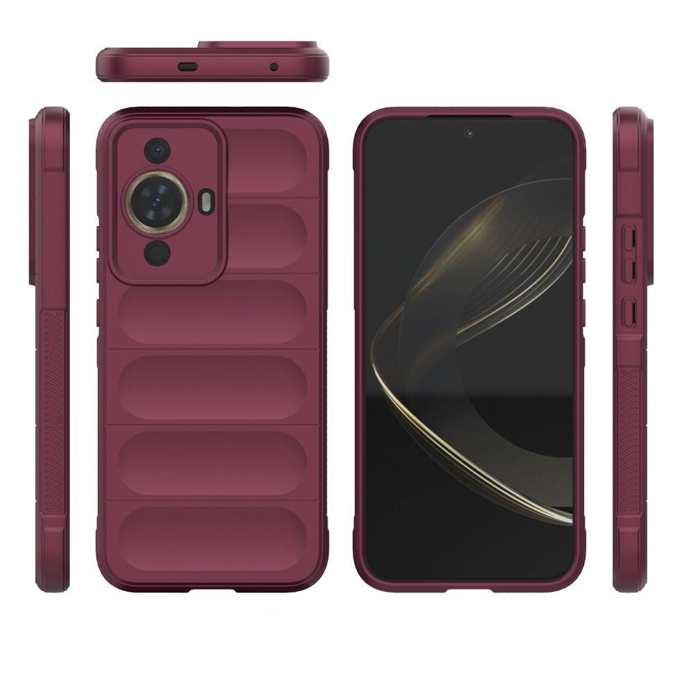 Husa de protectie Techsuit Magic Shield compatibila cu Huawei nova 12s, acoperire spate, visiniu