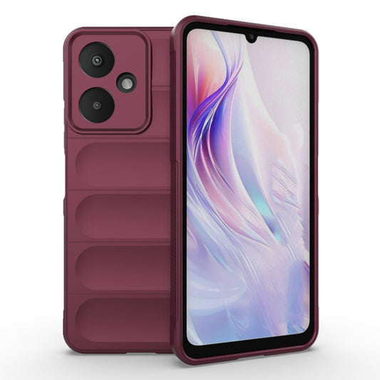 Husa de protectie Techsuit Magic Shield compatibila cu Xiaomi Redmi Poco M6, acoperire spate, visiniu